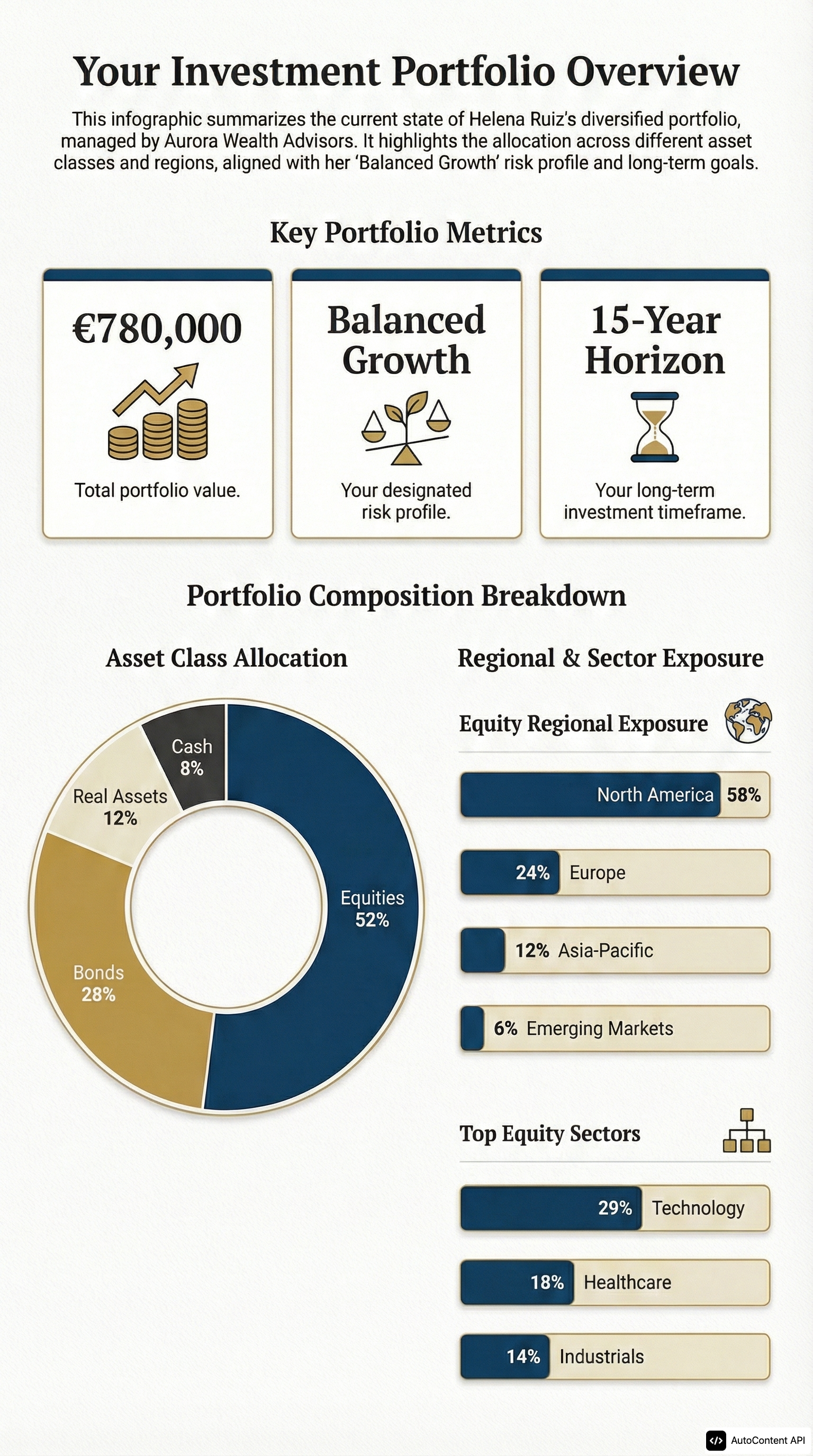 Investor Portfolio Allocation Overview portrait infographic preview