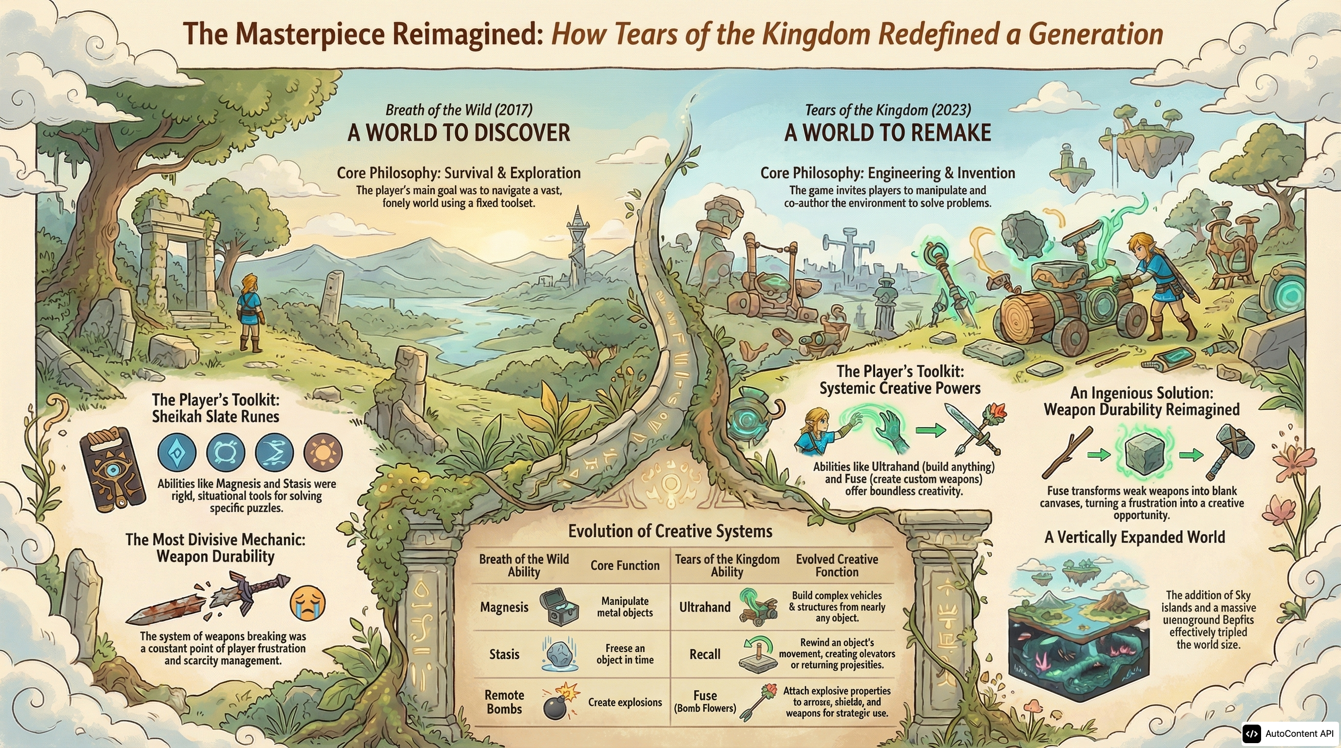 Tears of the Kingdom: A Masterpiece Deconstructed infographic