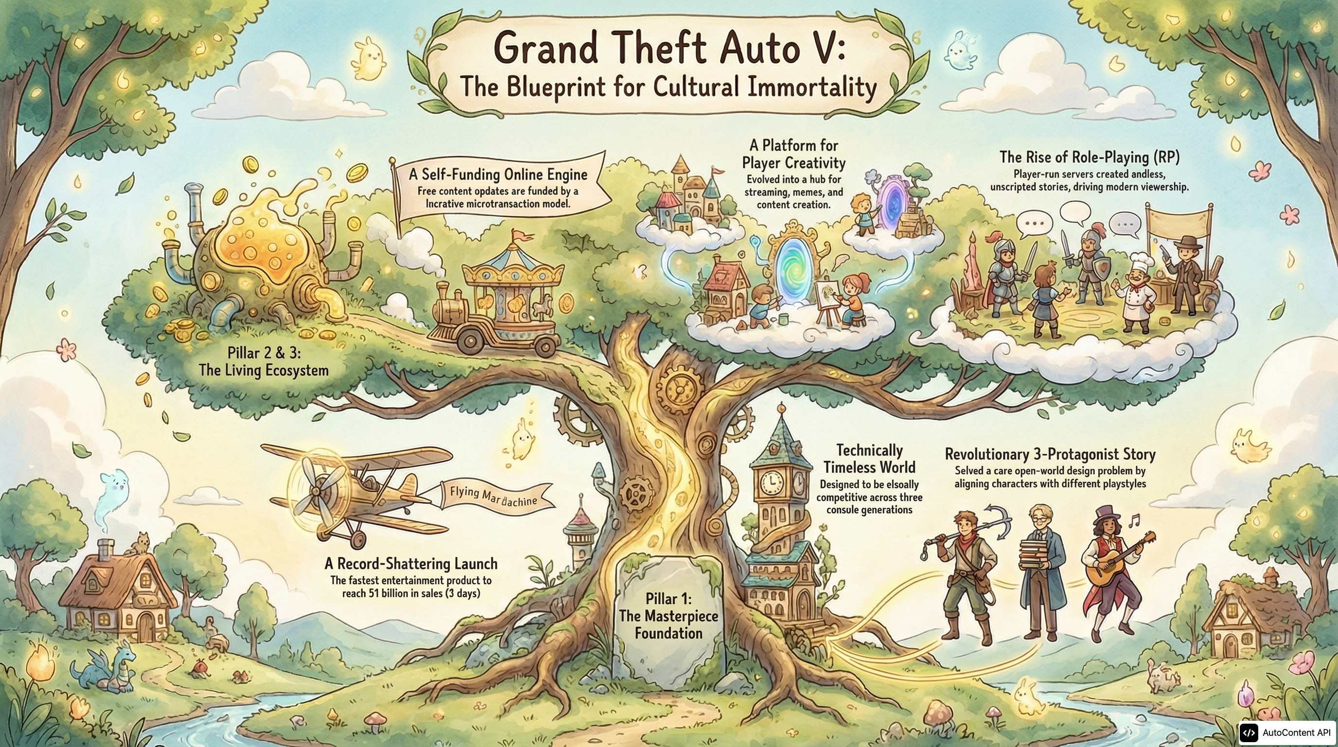 Grand Theft Auto V: An Enduring Cultural Empire infographic