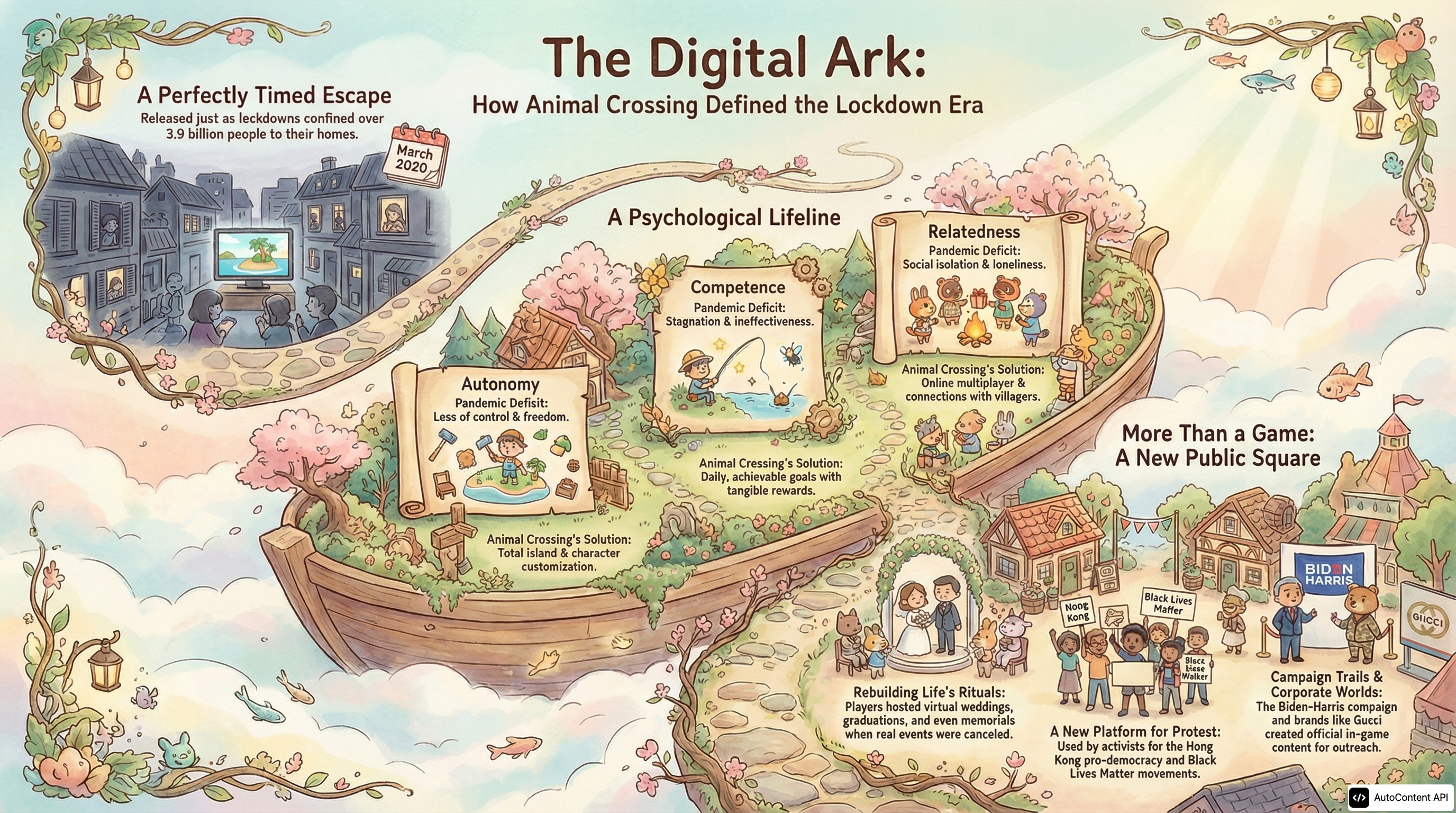 Animal Crossing: New Horizons and the Lockdown Era infographic