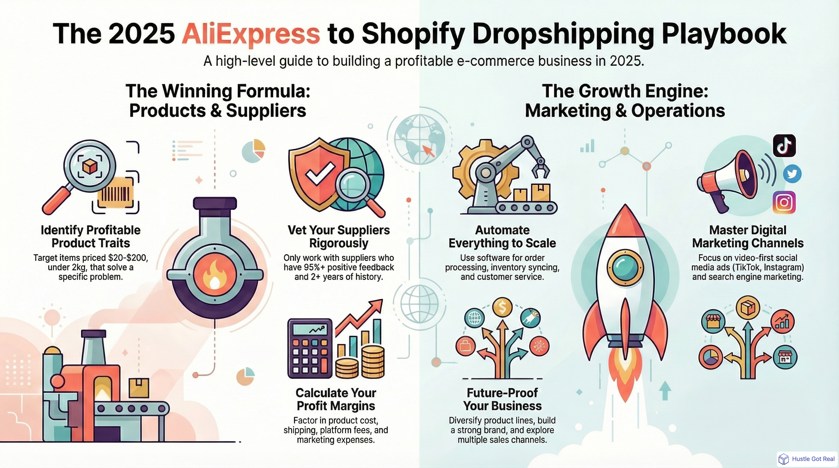 How to Make Profitable Dropshipping from AliExpress to Shopify infographic