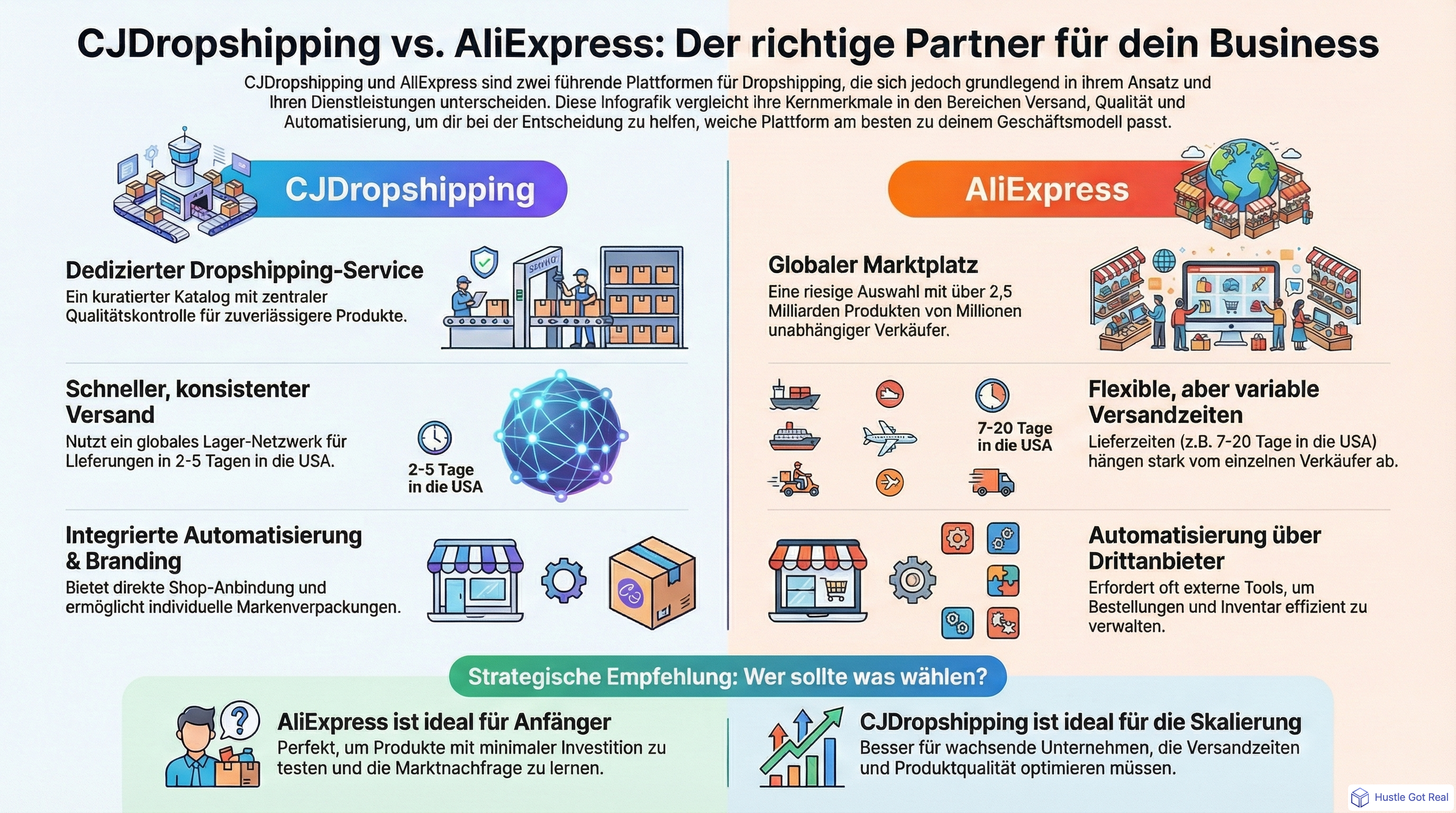 CJDropshipping vs AliExpress: Was ist besser? infographic
