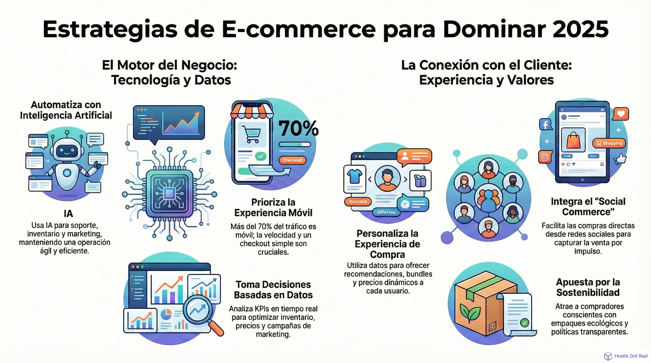 Consejos y estrategias de e-commerce para 2025 infographic