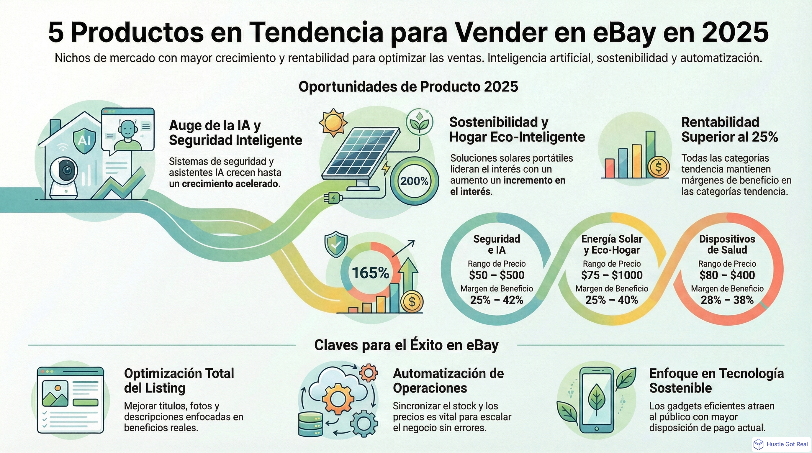 5 productos en tendencia para vender en eBay infographic