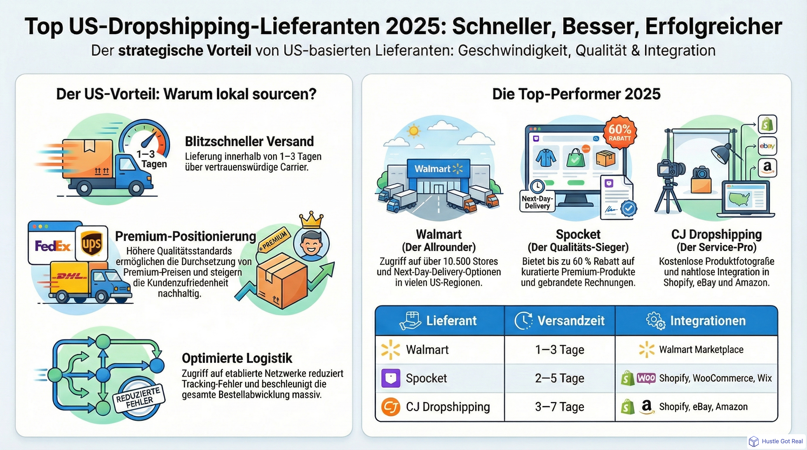 Beste US-Lieferanten fuer Dropshipping 2025 infographic