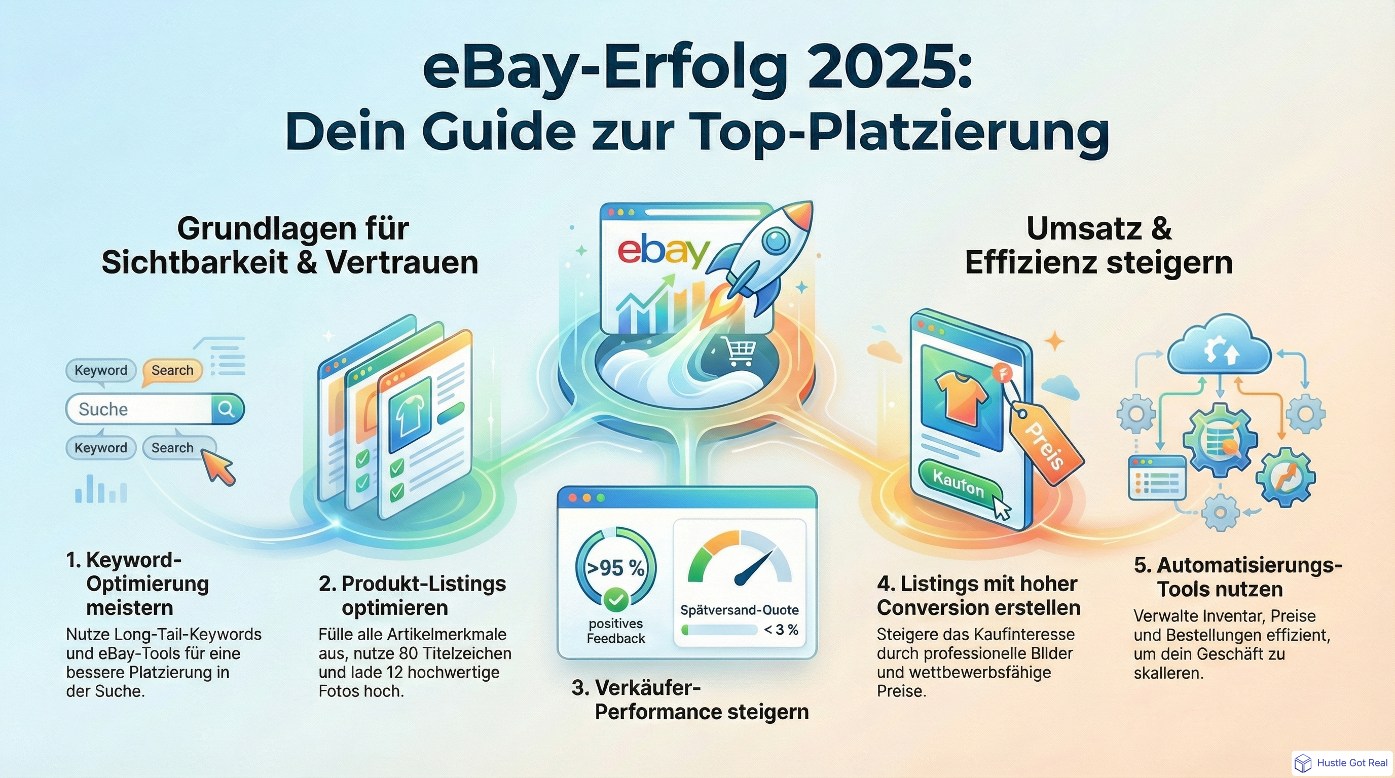 So verbesserst du dein eBay-Verkaeuferprofil 2025 infographic