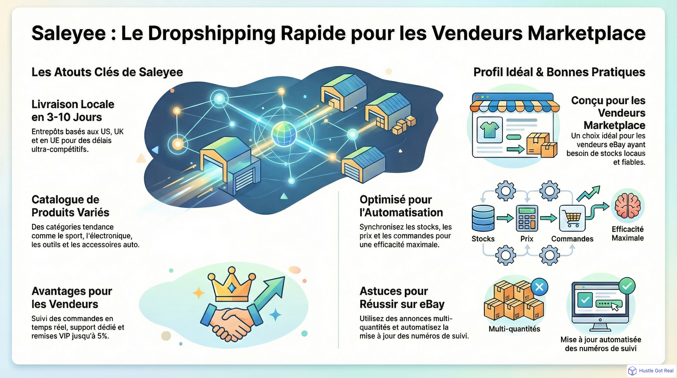 Avis Saleyee Dropshipping 2025: fonctions, livraison, avantages/limites infographic