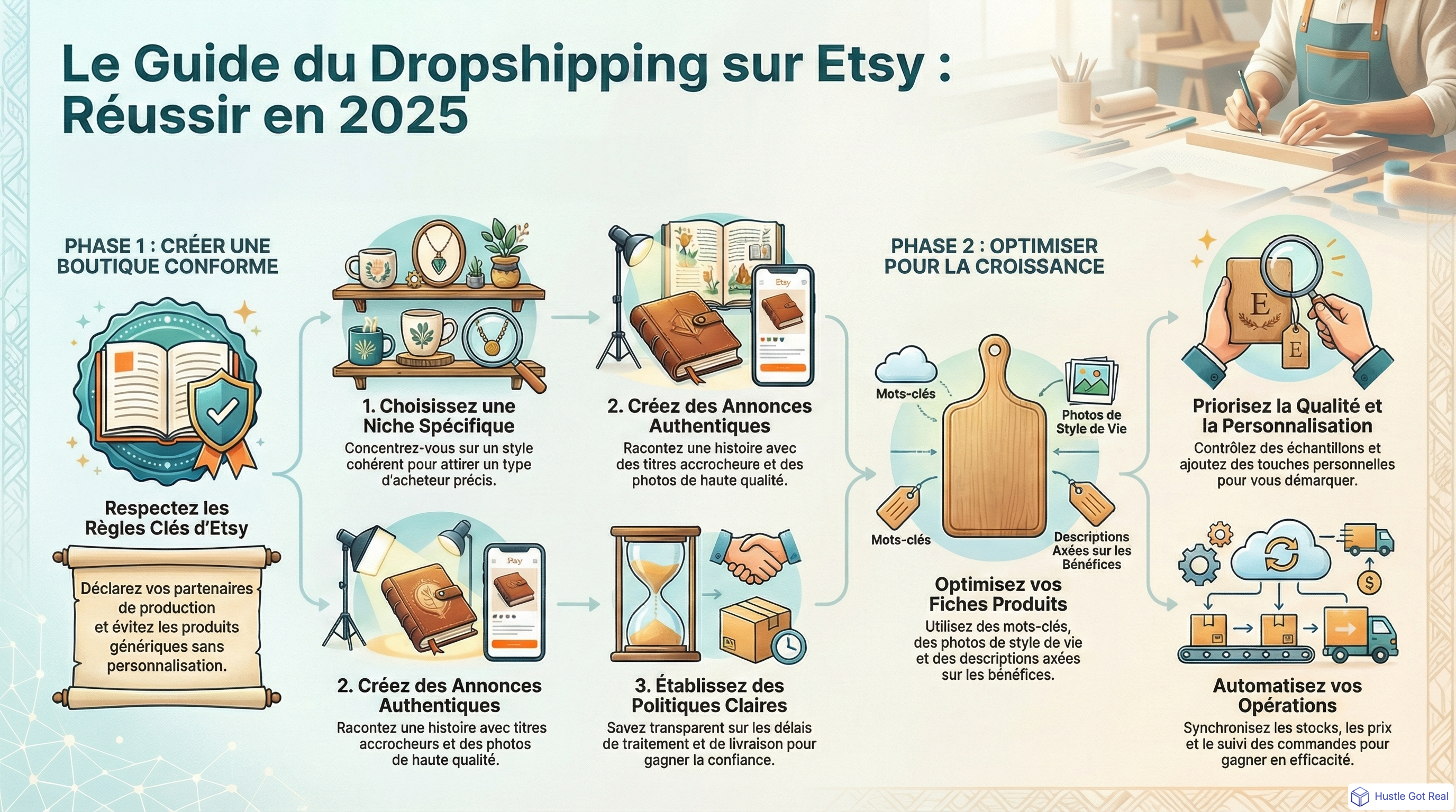 Guide complet du dropshipping Etsy 2025 infographic