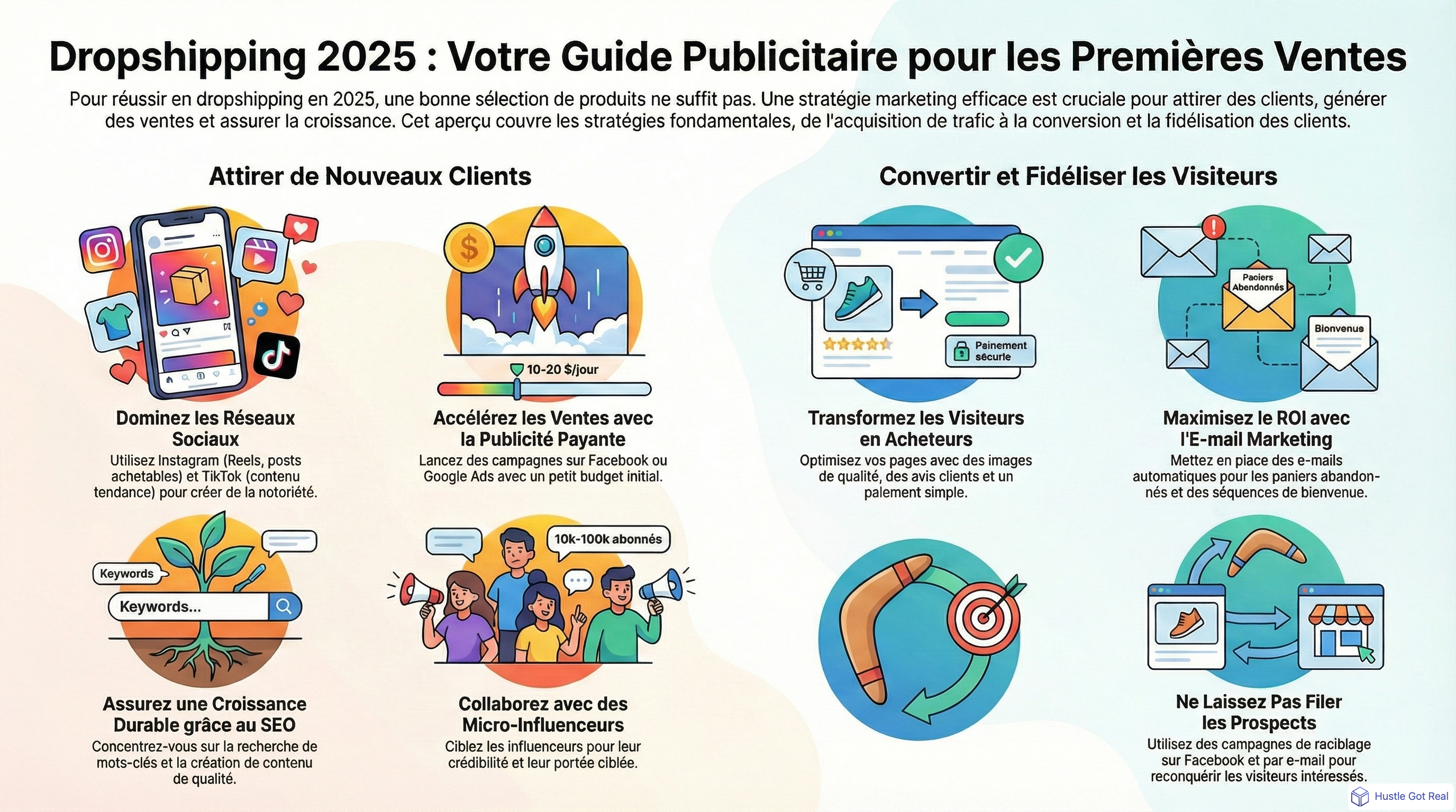 11 strategies publicitaires prouvees pour les premieres ventes en dropshipping en 2025 infographic
