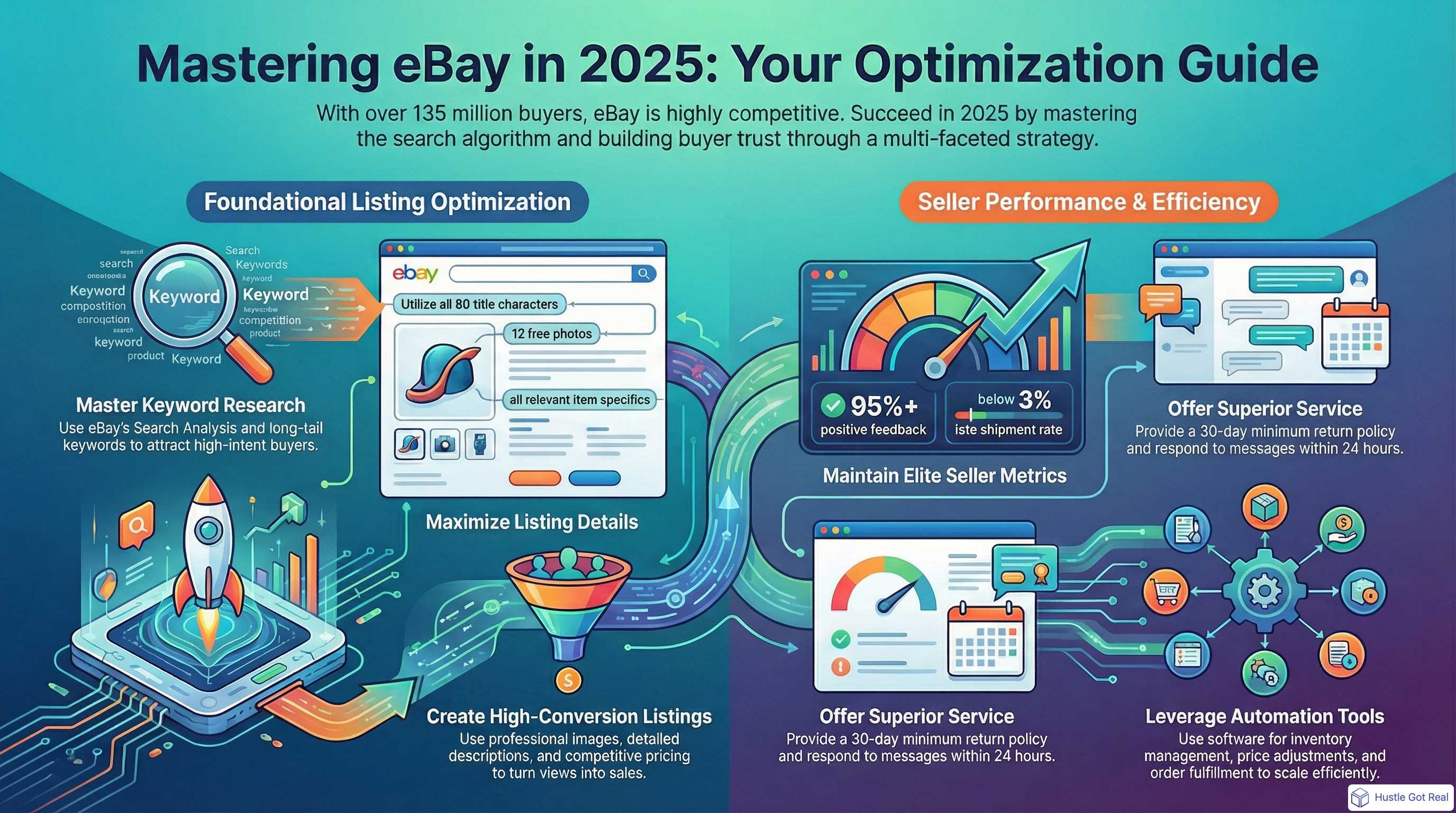 2025'te eBay Satıcı Profilinizi Nasıl Geliştirebilirsiniz: Tam Optimizasyon Kılavuzu infographic